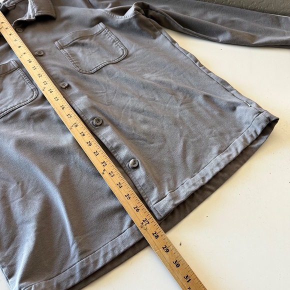 VUORI Coronado Shirt Jacket Flannel Dolomite Heather Gray Casual Mens LARGE - Picture 8 of 8